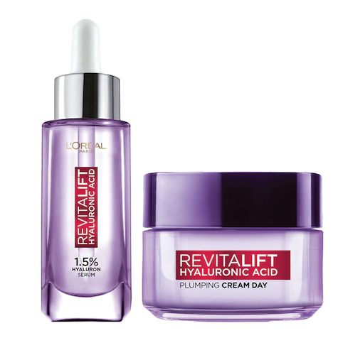 Paris Set of Revitalift Hyaluronic Acid Serum & Plumping Day Cream - 15 ml each